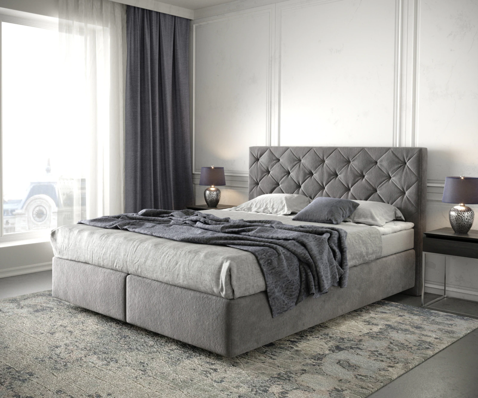 DELIFE Boxspringbett Dream-Great, Mikrofaser Taupe 160x200 cm mit Matratze günstig online kaufen