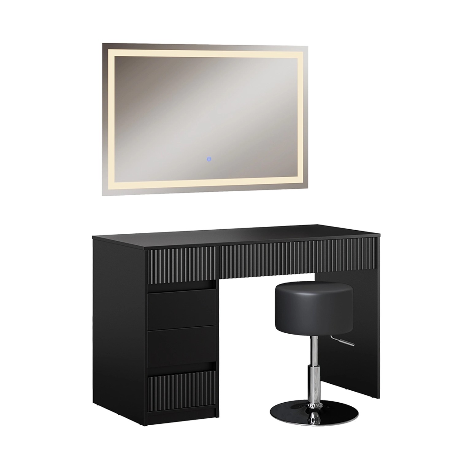 Vicco Schminktisch Omira, Schwarz, 120 cm günstig online kaufen