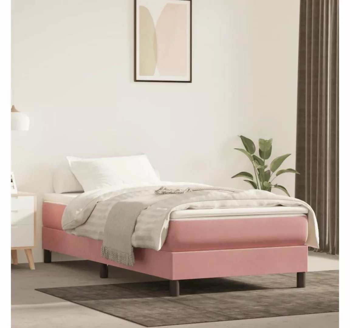 furnicato Bett Bettgestell Rosa 80x200 cm Samt günstig online kaufen