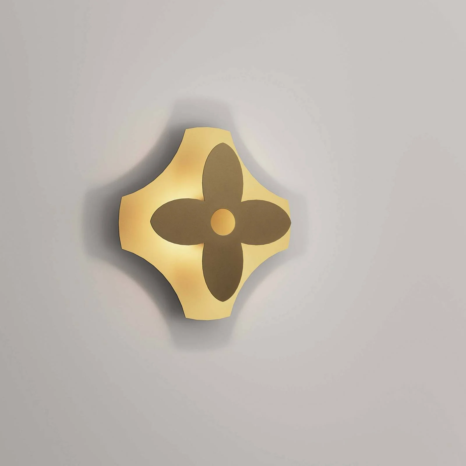 OLEV LED-Wandlampe ORNATO FLOWER, gold/braun, Metall 2.700 K günstig online kaufen