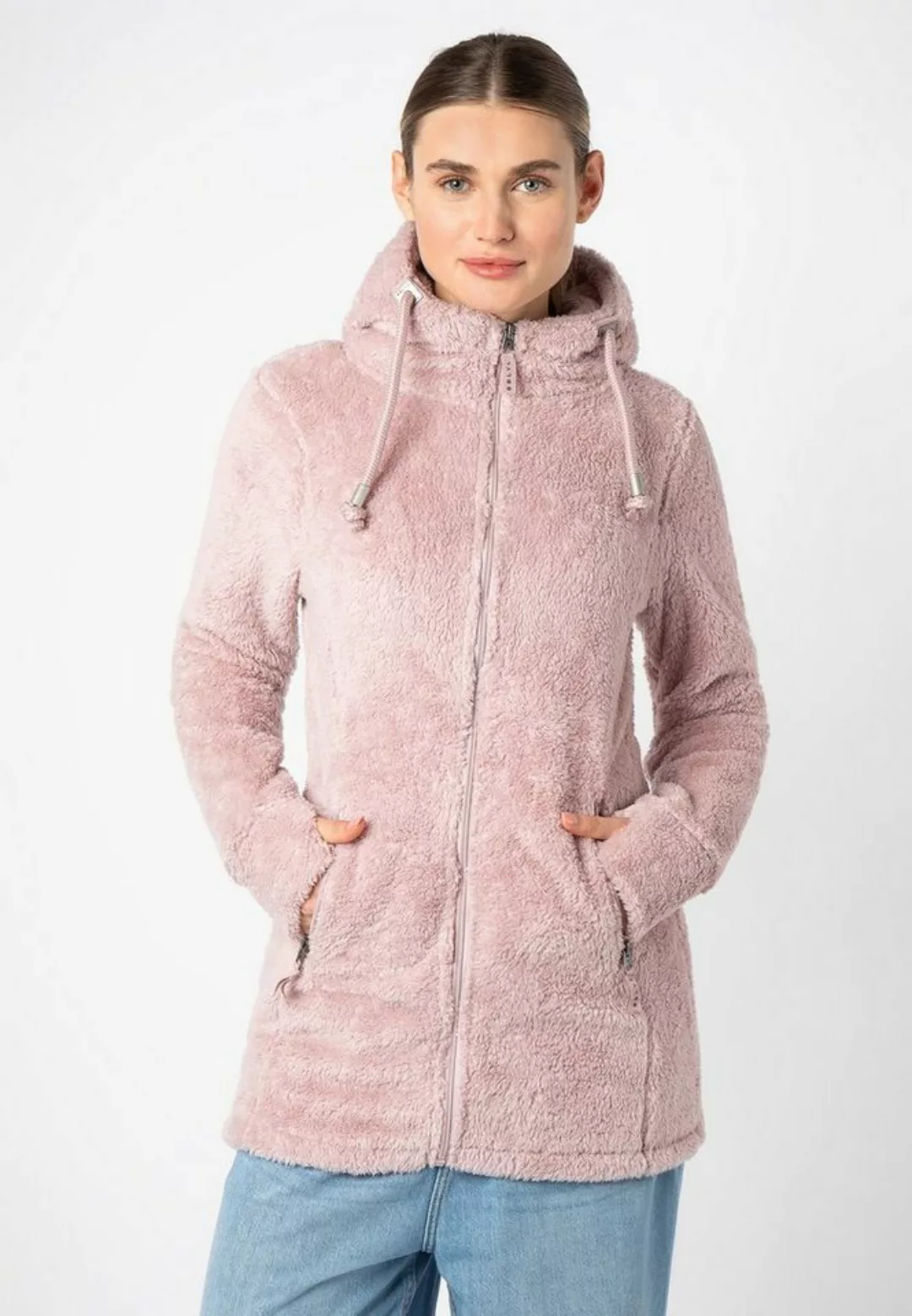 SUBLEVEL Fleecejacke Kuschelfleece Jacke mit Kapuze günstig online kaufen