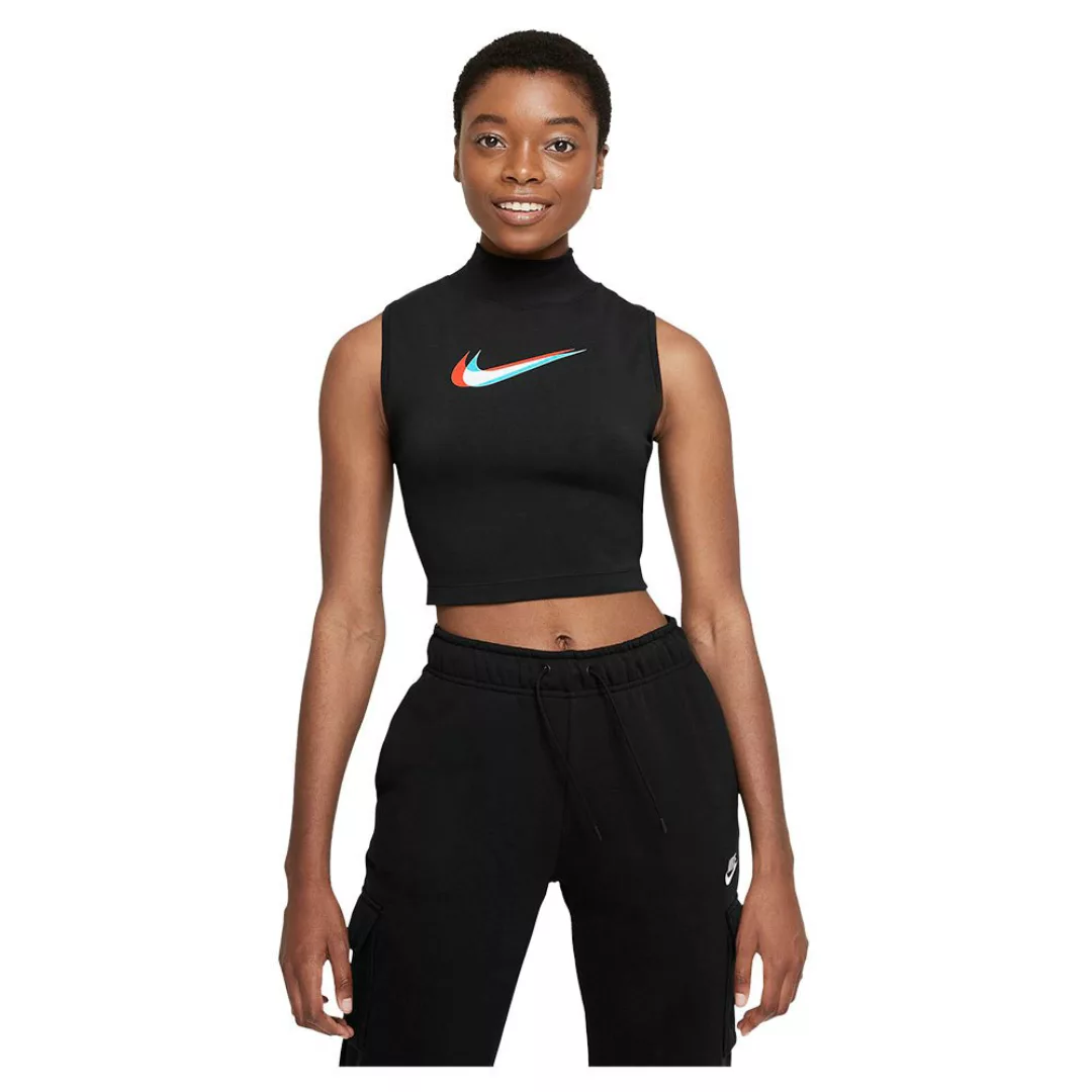 Nike Sportswear Mock Print Ärmelloses T-shirt XS Black günstig online kaufen