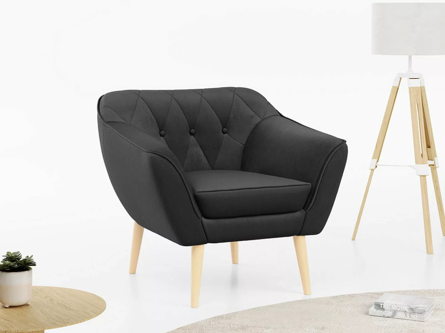 MKS MÖBEL Sofa PIRS 1 Sitzer, Skandinavischer Stil, Gesteppte Polsterung, H günstig online kaufen