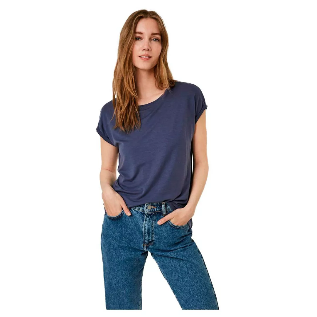 Vero Moda Ava Plain Kurzärmeliges T-shirt XS Vintage Indigo günstig online kaufen