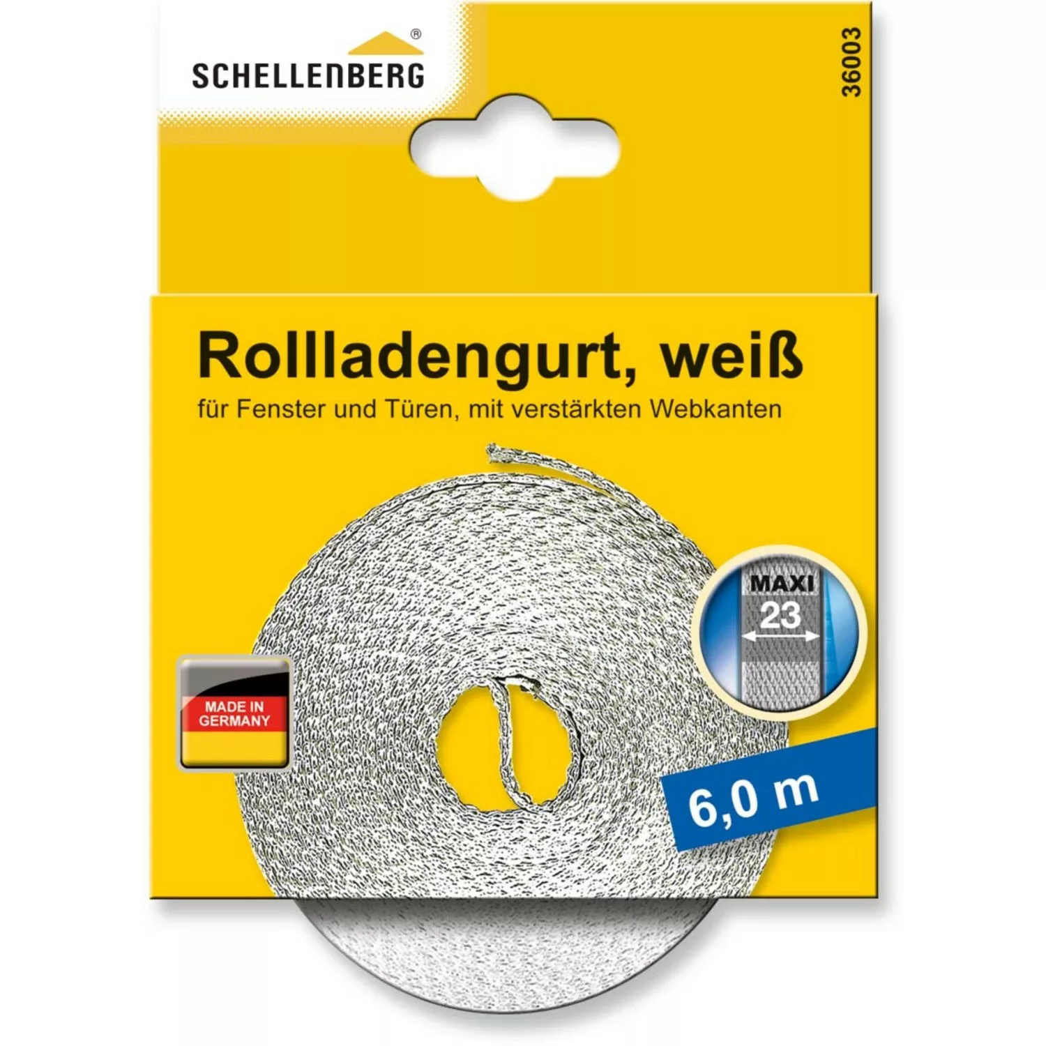 Schellenberg Rollladengurt Maxi 23 mm 6 m Weiß günstig online kaufen