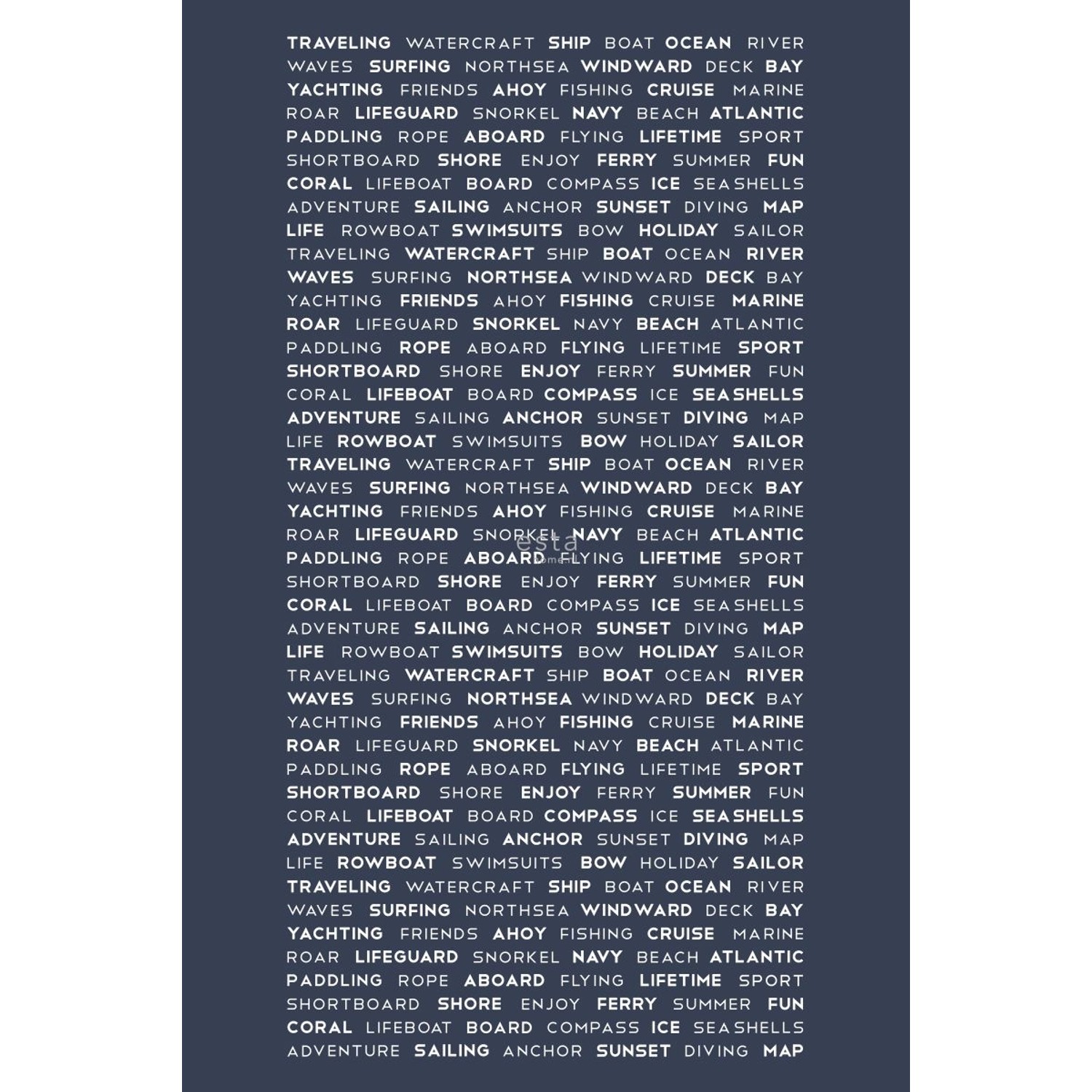 ESTAhome Fototapete Maritime Texte Blau 1,86 x 2,79 m 158845 günstig online kaufen