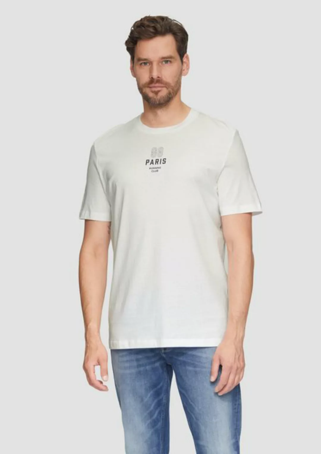 s.Oliver Kurzarmshirt T-Shirt mit Frontprint Artwork günstig online kaufen