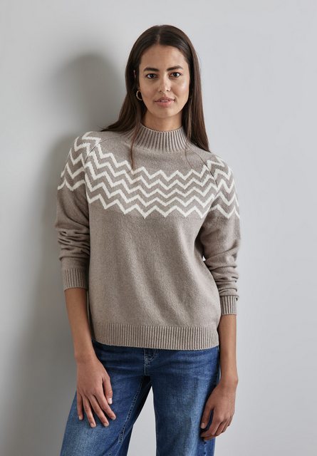 STREET ONE Strickpullover, mit grafischem Muster günstig online kaufen