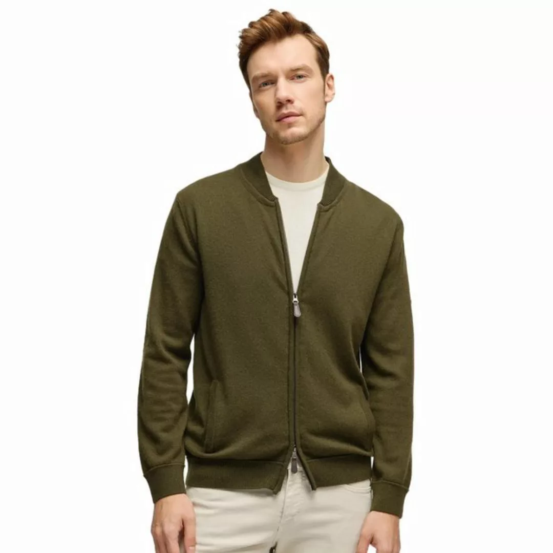 Silk and Cashmere Strickjacke Bomber-Cardigan Herren aus 100% Premium-Kasch günstig online kaufen