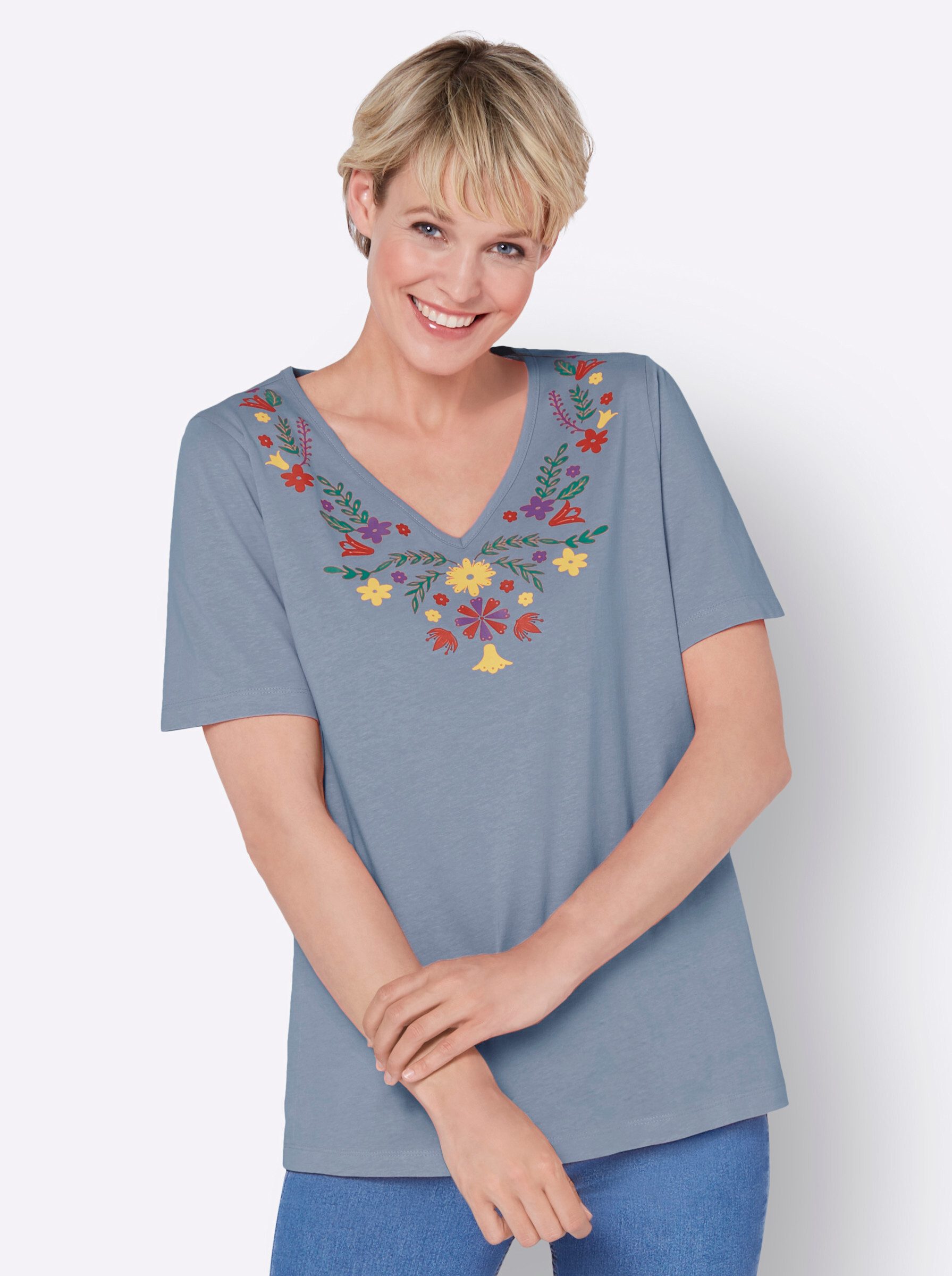 Classic Basics V-Shirt "Kurzarm-Shirt", (1 tlg.) günstig online kaufen