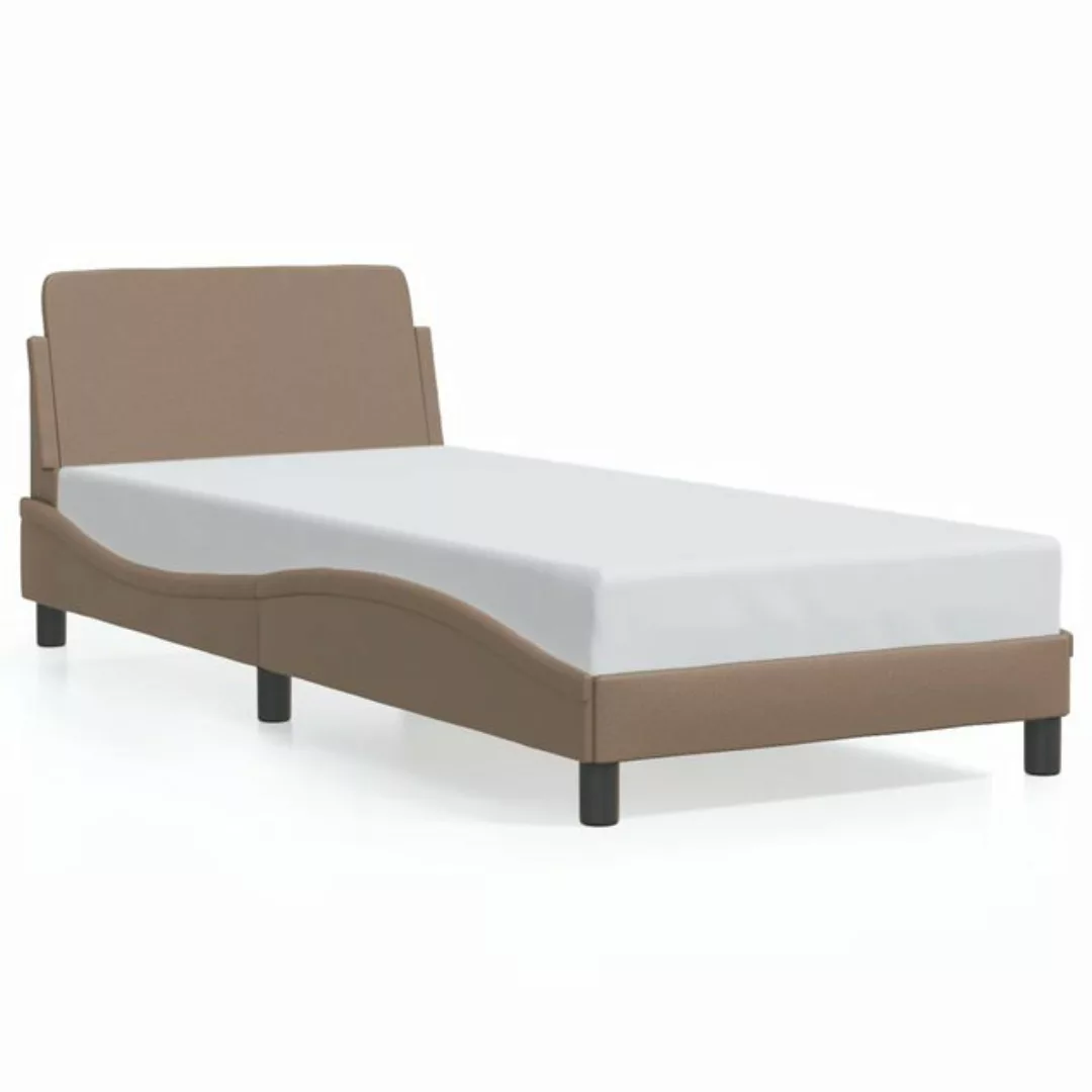 vidaXL Bett Bettgestell mit Kopfteil Cappuccino-Braun 80x200 cm Kunstleder günstig online kaufen