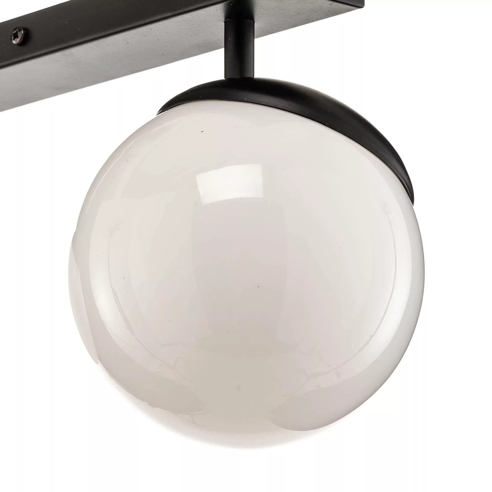Deckenlampe Sfera 3-fl. direkt lang Glas/schwarz günstig online kaufen