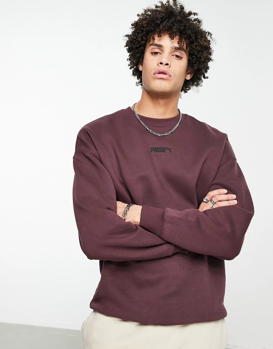 Puma Classics – Oversize-Sweatshirt in Burgunderrot günstig online kaufen