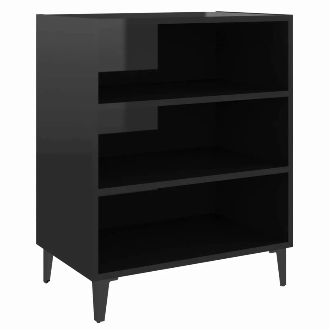 Sideboard Hochglanz-schwarz 57x35x70 Cm Spanplatte günstig online kaufen