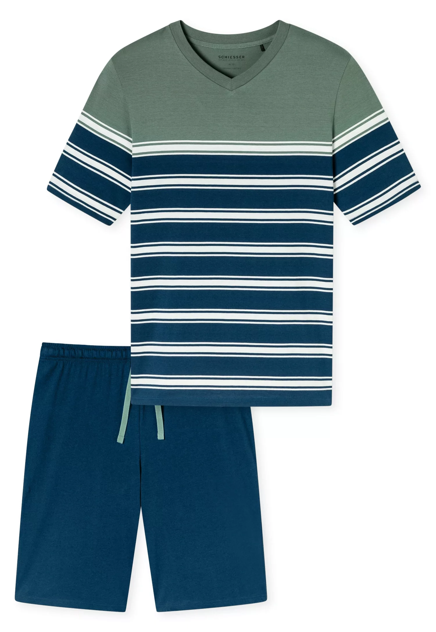 Schiesser Shorty ""Casual Nightwear"", (2 tlg.), Shirt mit V-Ausschnitt und günstig online kaufen
