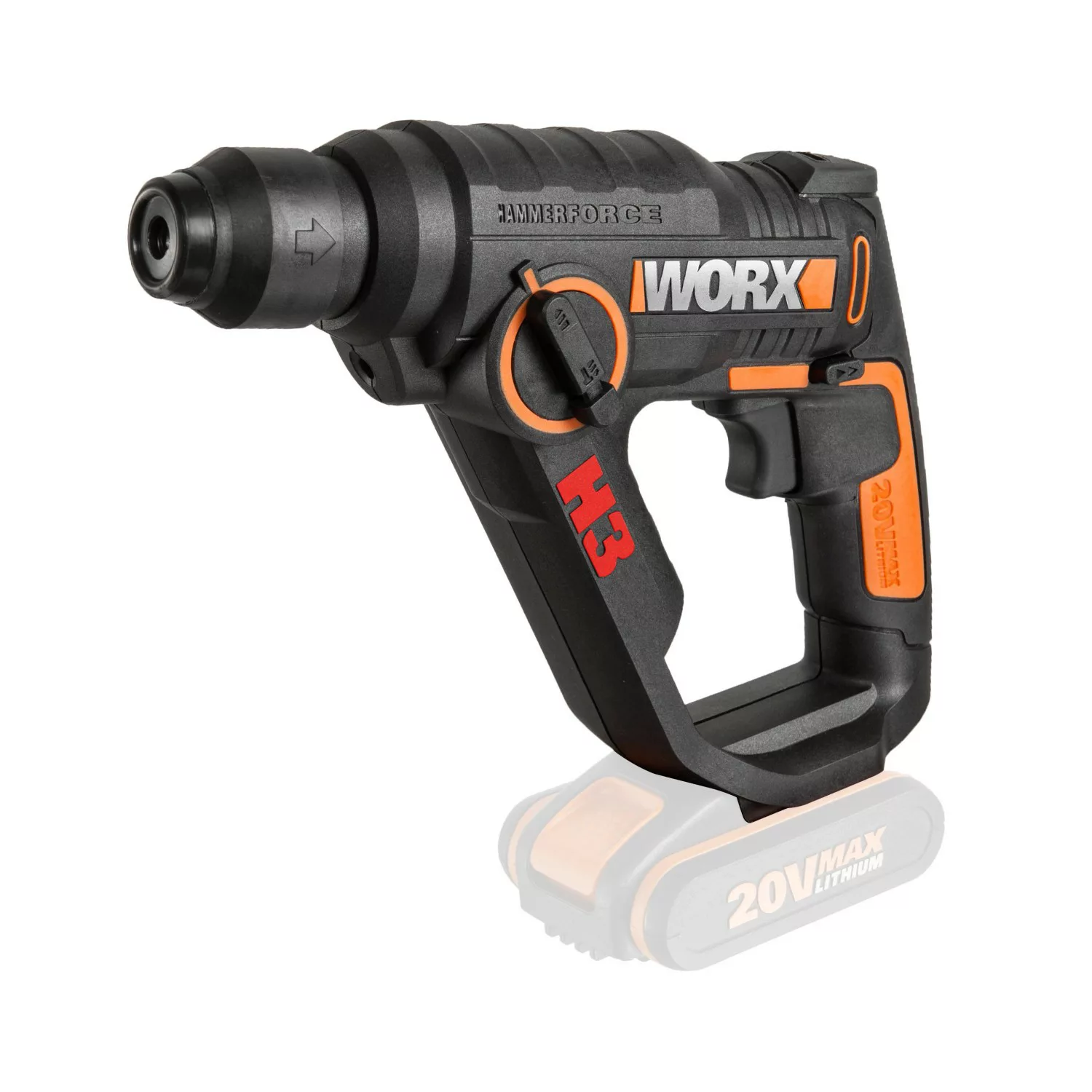 Worx Akku-Bohrhammer WX390.9 Solo günstig online kaufen