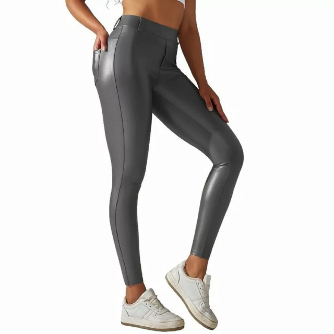 Blusmart Leggings Frauen Skinny Lederhose (Hohe Taille elastische, 1-tlg., günstig online kaufen