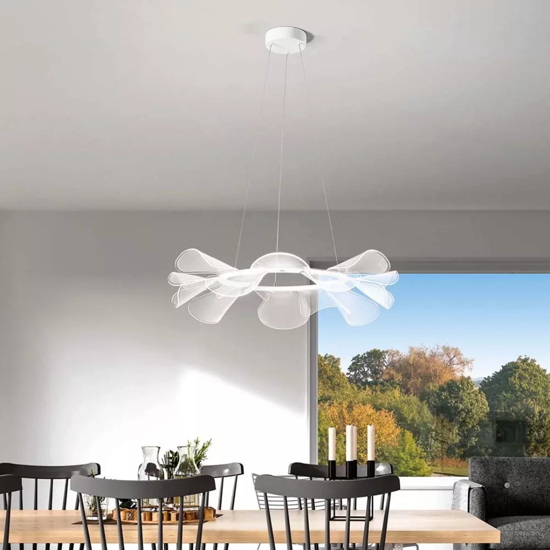 LED Pendelleuchte Sylvie in Weiß 40W 3200lm günstig online kaufen