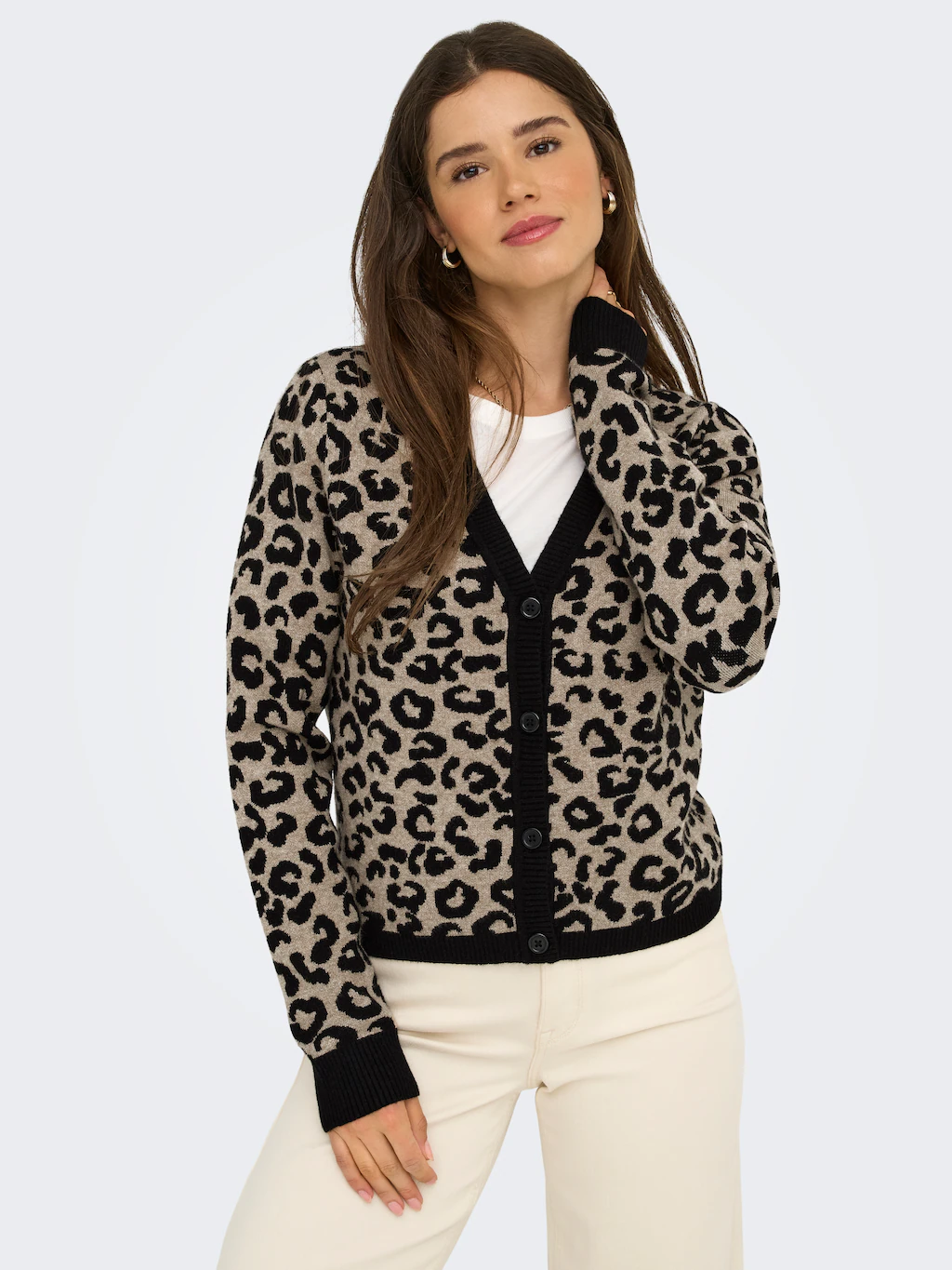 ONLY Strickjacke "ONLLEO LS V-NECK CARDIGAN KNT NOOS" günstig online kaufen