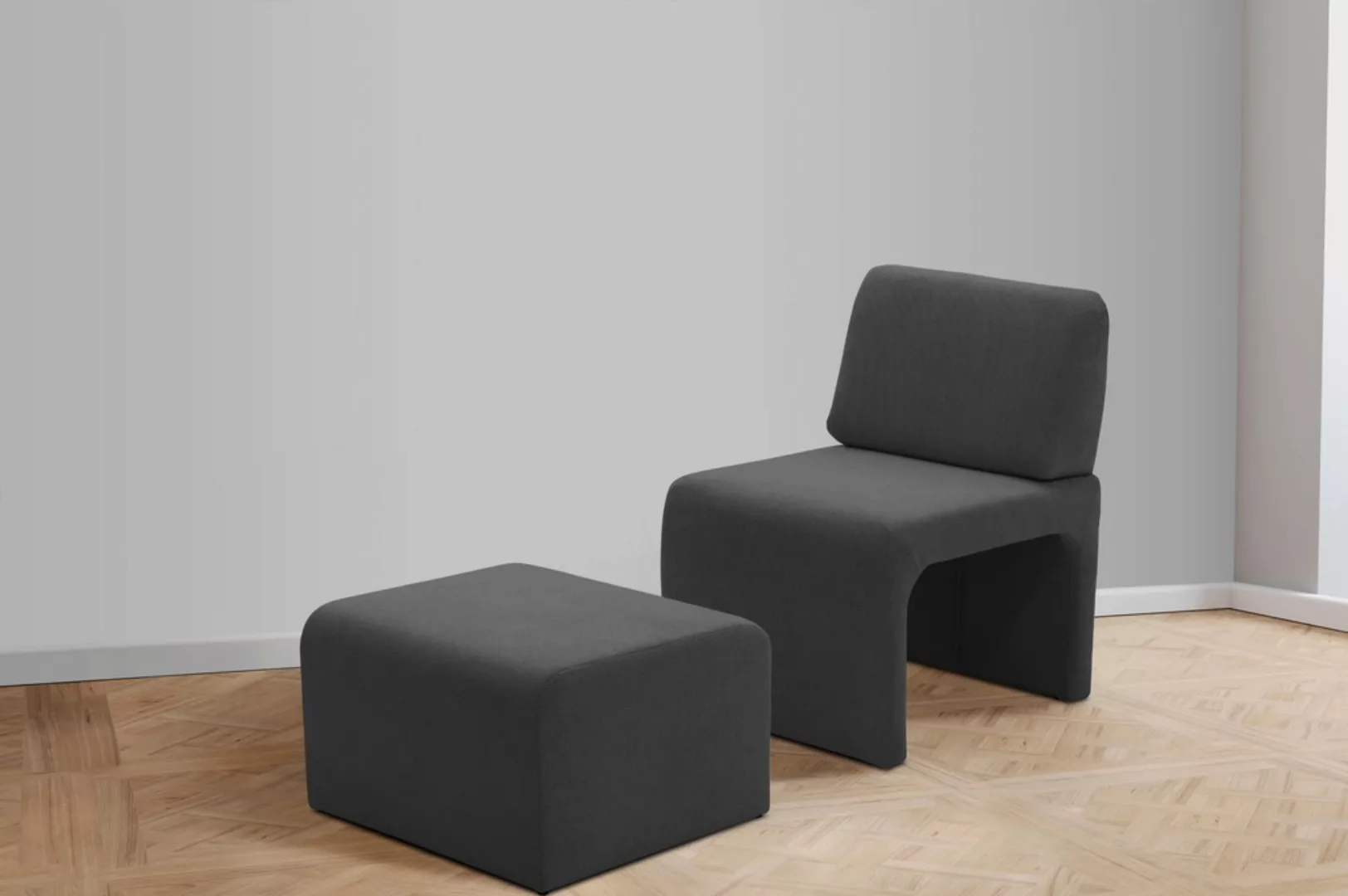 DOMO collection Sessel »mit Hocker 700017 ideal für kleine Räume, platzspar günstig online kaufen