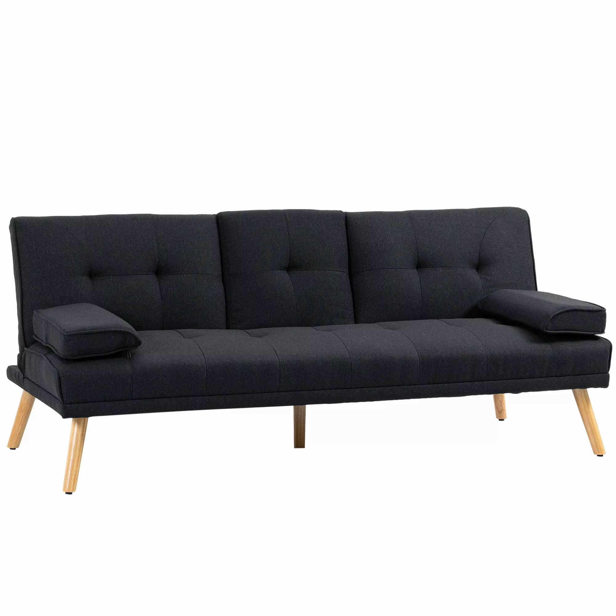 HOMCOM Schlafsofa mit Klappbarem Tisch, Becherhalter, günstig online kaufen