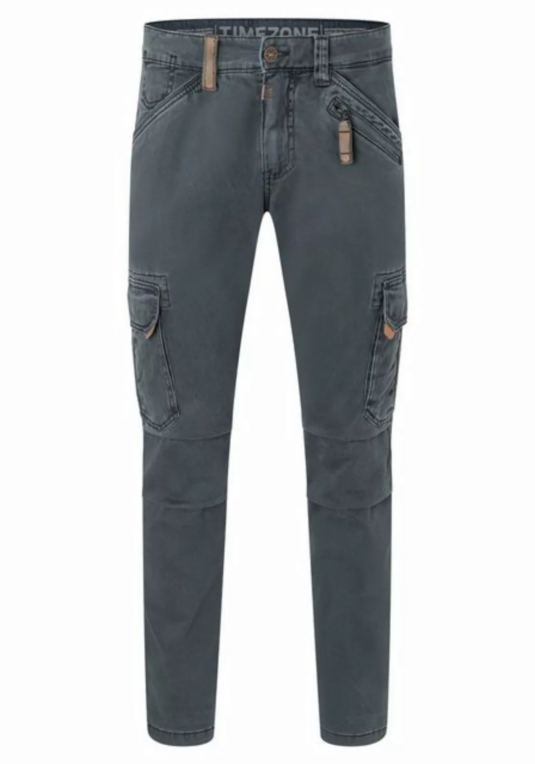 Timezone Herren Cargo Hose REGULAR BENTZ - Regular Fit - Braun Grau Grün günstig online kaufen