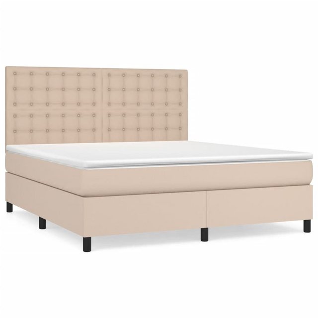 vidaXL Bettgestell, Boxspringbett Matratze Cappuccino-Braun 180x200 cm Kuns günstig online kaufen