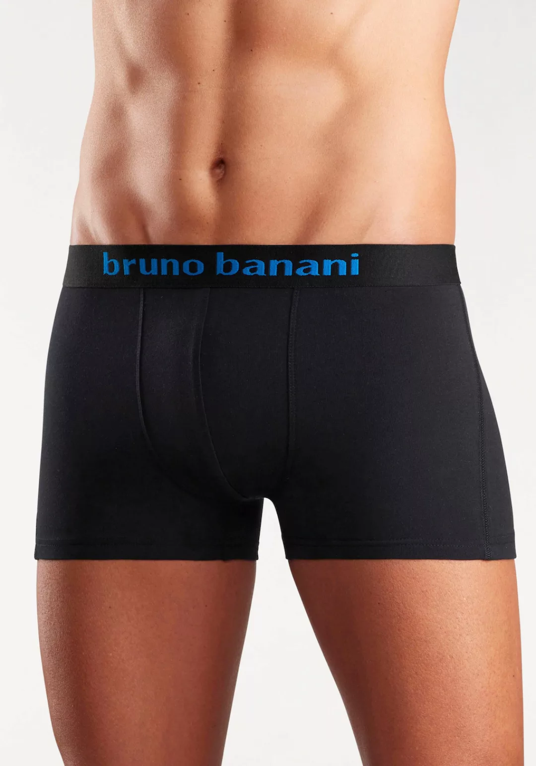 Bruno Banani Boxer, (Packung, 4 St.), mit farbigen Marken-Schriftzug am Bün günstig online kaufen