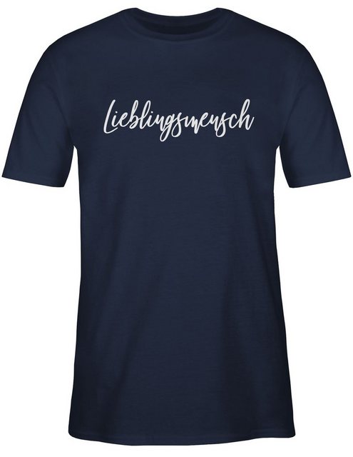 Shirtracer T-Shirt Lieblingsmensch Weiß Valentinstag Partner Liebe günstig online kaufen