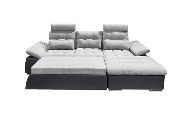 ED EXCITING DESIGN Ecksofa Jakarta, mit Schlaffunktion, Kopfstützen, Armleh günstig online kaufen