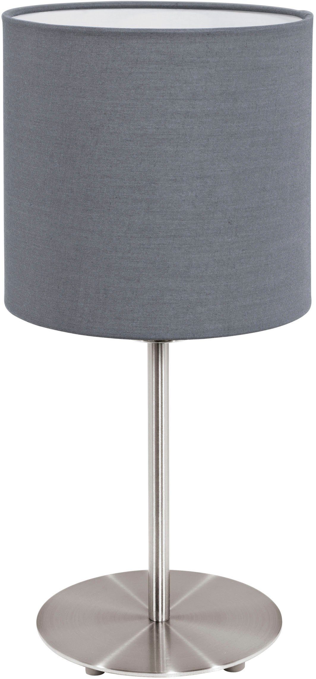 Eglo Tischleuchte Pasteri 1-flammig Nickel-Grau matt E27 60 W günstig online kaufen