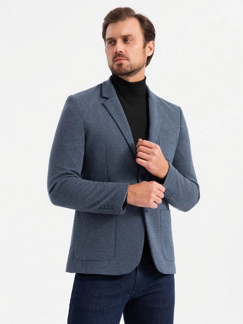 OMBRE Jerseysakko Eleganter strukturierter Herren-Strickblazer in Passform günstig online kaufen