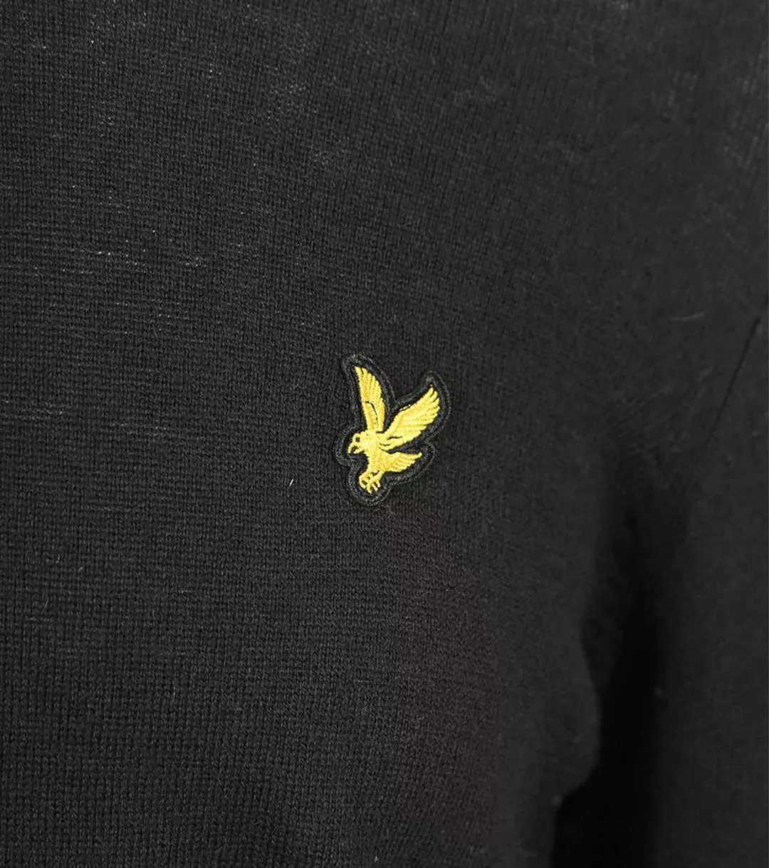 Lyle & Scott Half Zip Pull Merino Wolle Schwarz - Größe XL günstig online kaufen