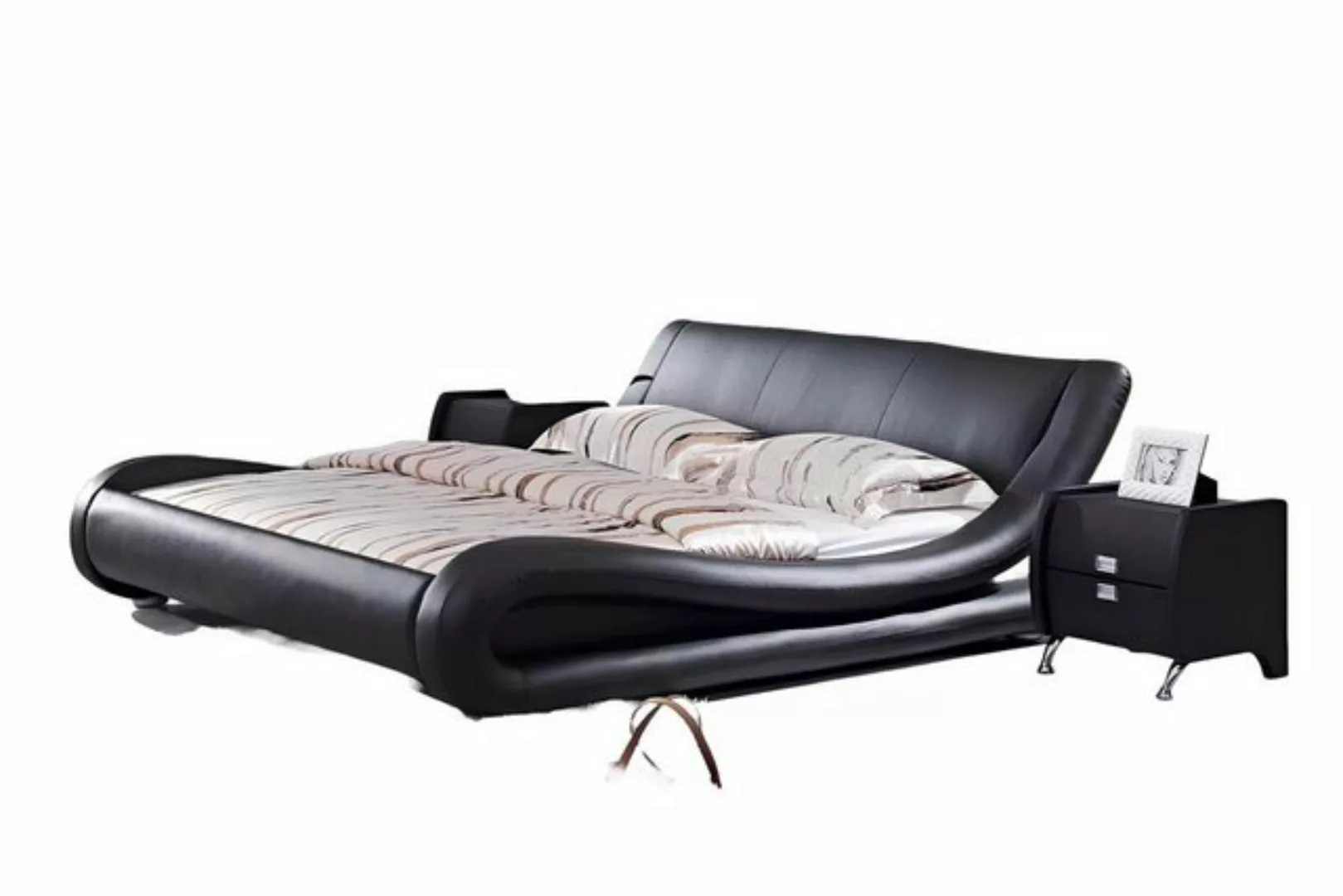 JVmoebel Bett XXL Doppelbett Lederbett Bett Betten mit USB,Leder Polster Eh günstig online kaufen