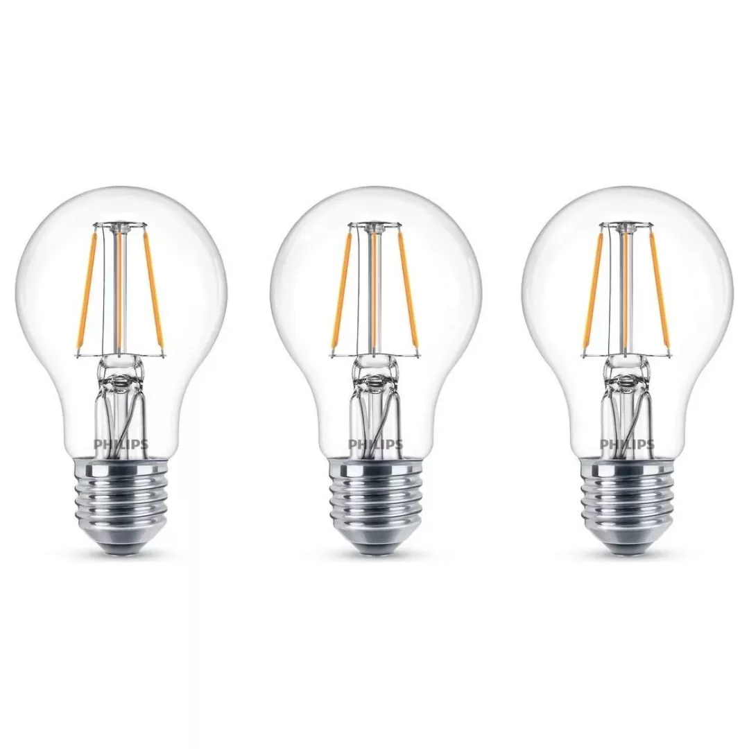 Philips LED Filament Lampe ersetzt 40W E27 Birne - A60 4,3W 470lm 2700K Dre günstig online kaufen