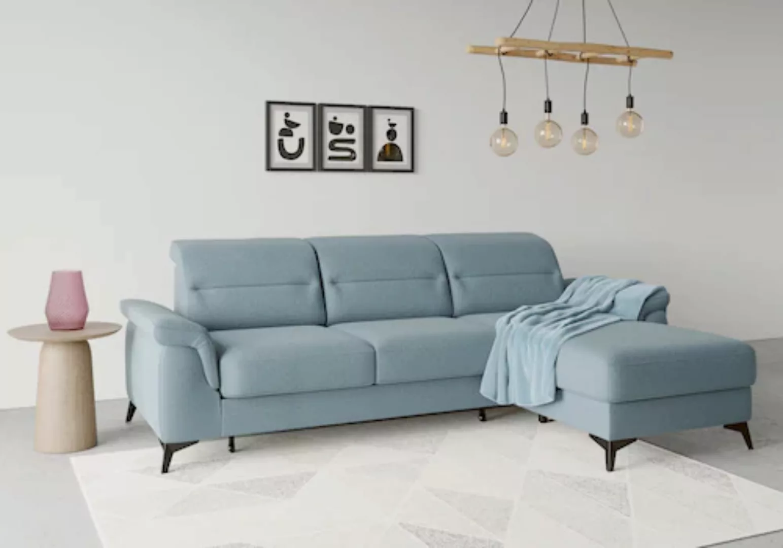 sit&more Ecksofa »Sinatra L-Form«, mit Recamiere, optional mit Kopfteilvers günstig online kaufen