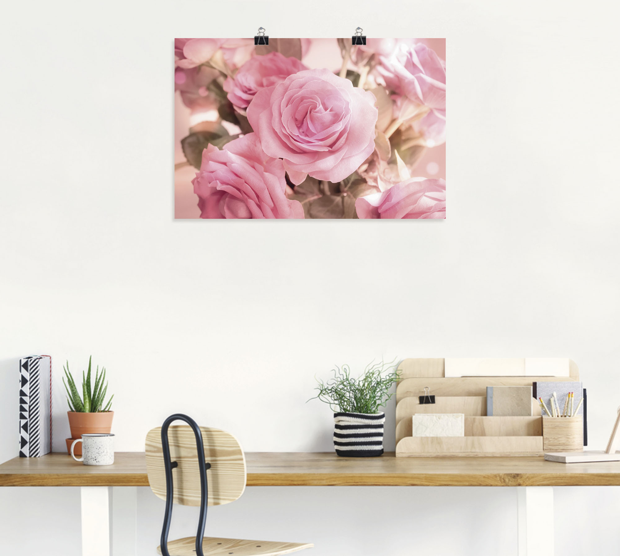 Artland Wandbild "Rosarosenbouquet", Blumen, (1 St.), als Leinwandbild, Pos günstig online kaufen
