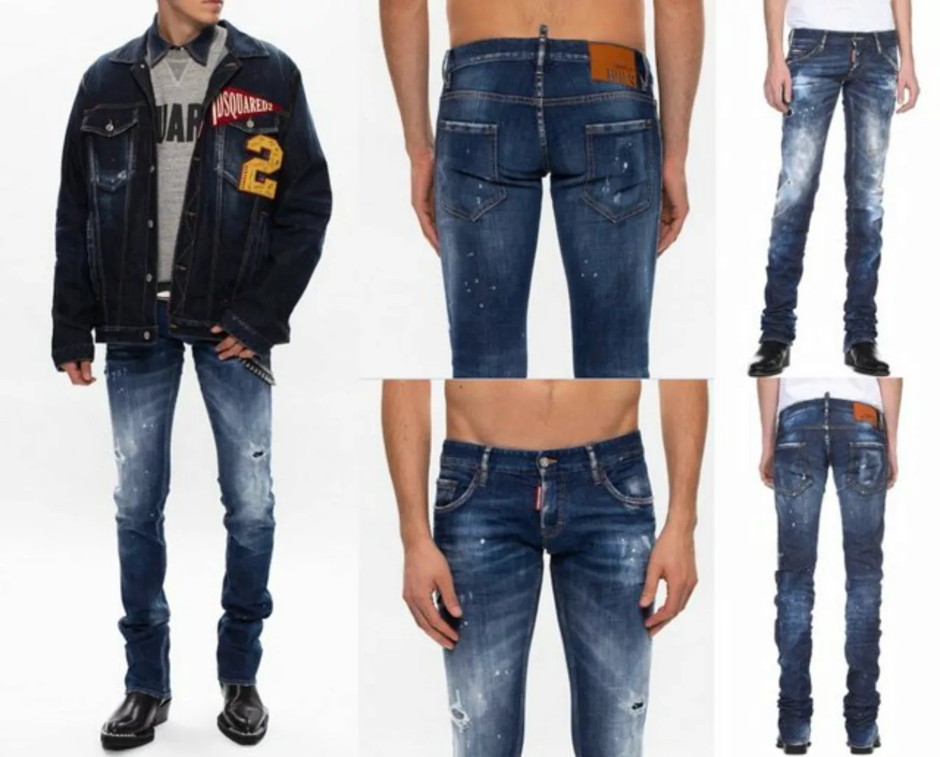 Dsquared2 5-Pocket-Jeans DSQUARED2 JEANS SHARPEI DISTRESSED PAINTED Denim 5 günstig online kaufen