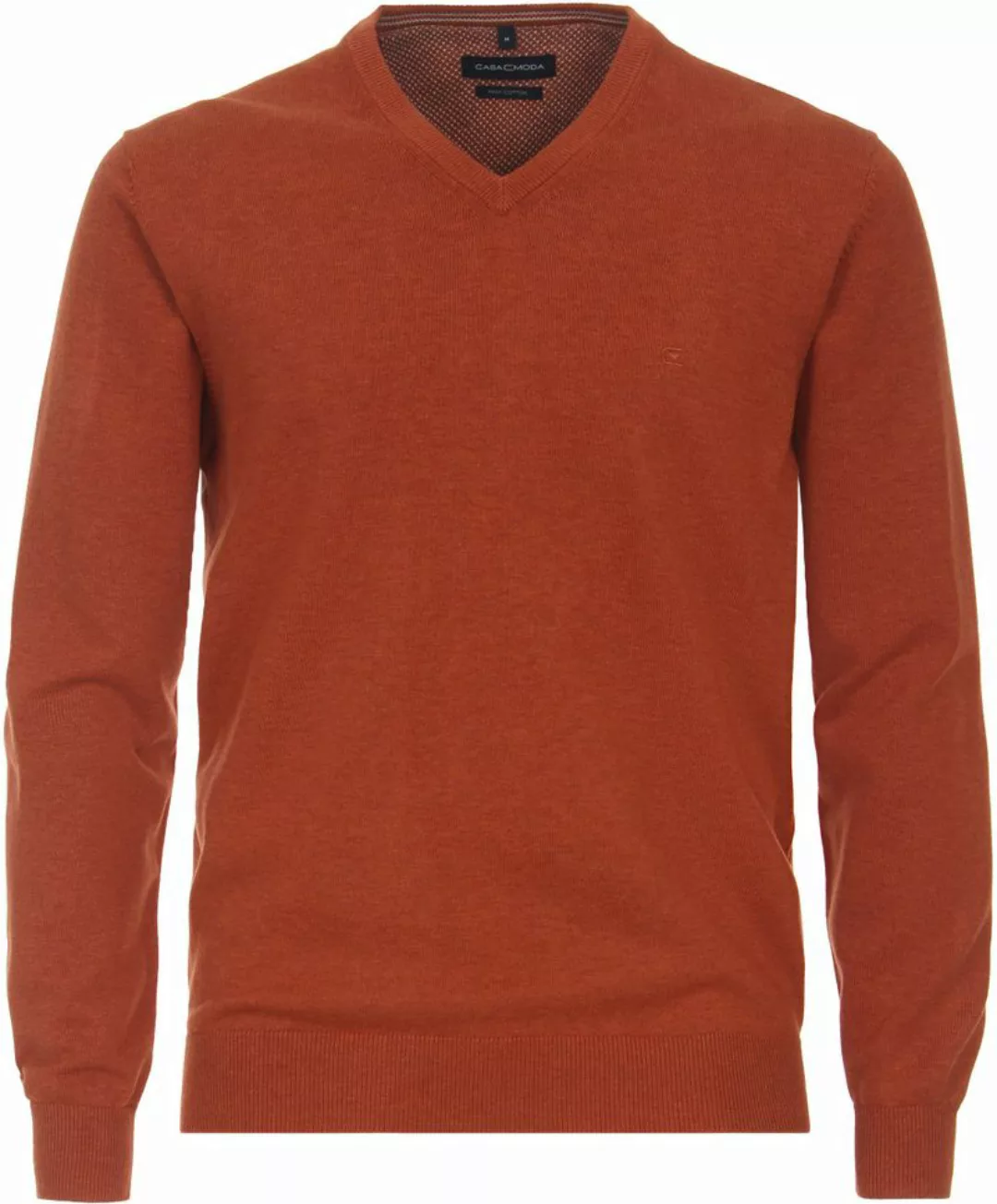 Casa Moda Pullover V-Ausschnitt Orange - Größe M günstig online kaufen