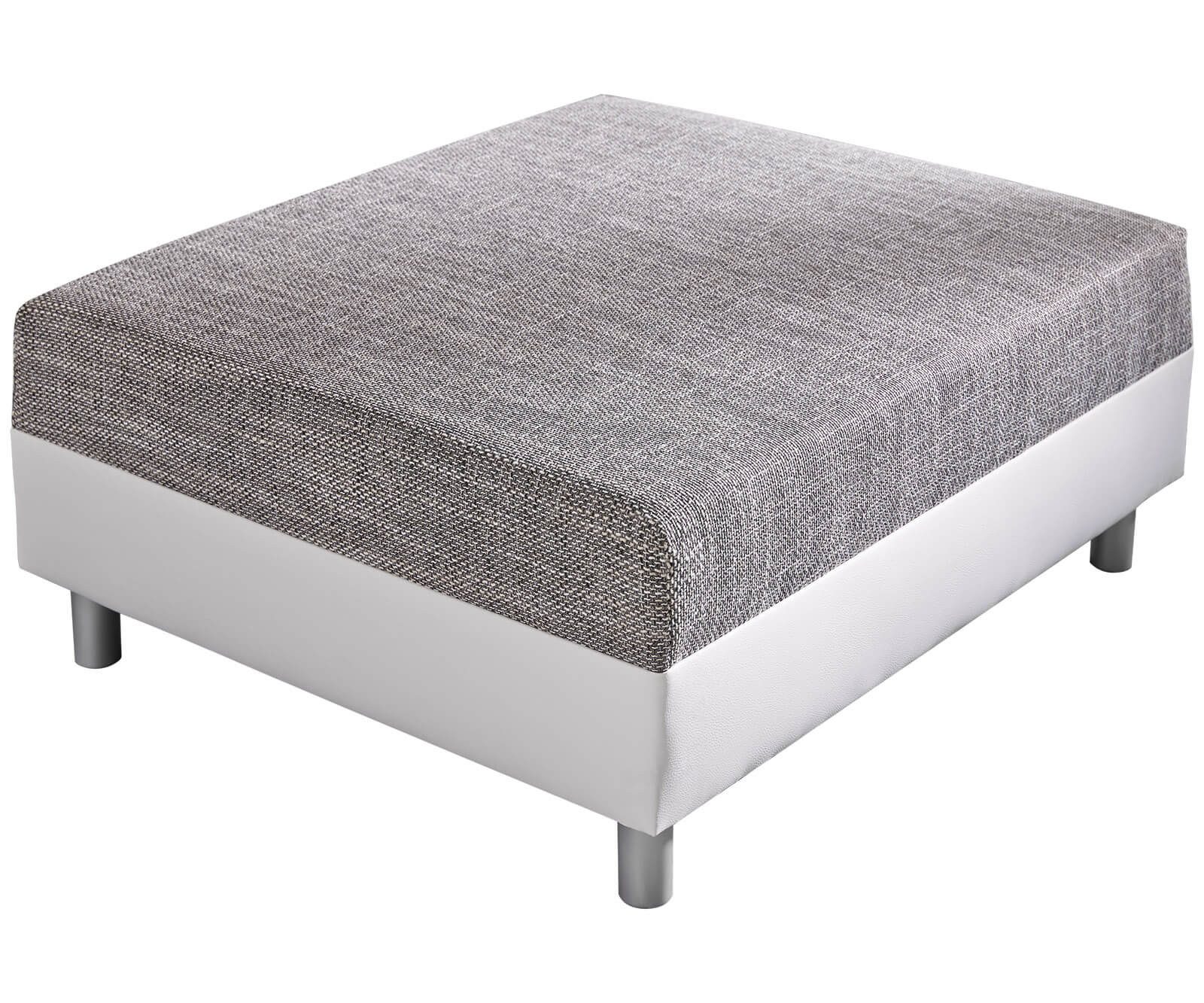 DELIFE Hocker Clovis, Weiss/Hellgrau Modul B98 günstig online kaufen