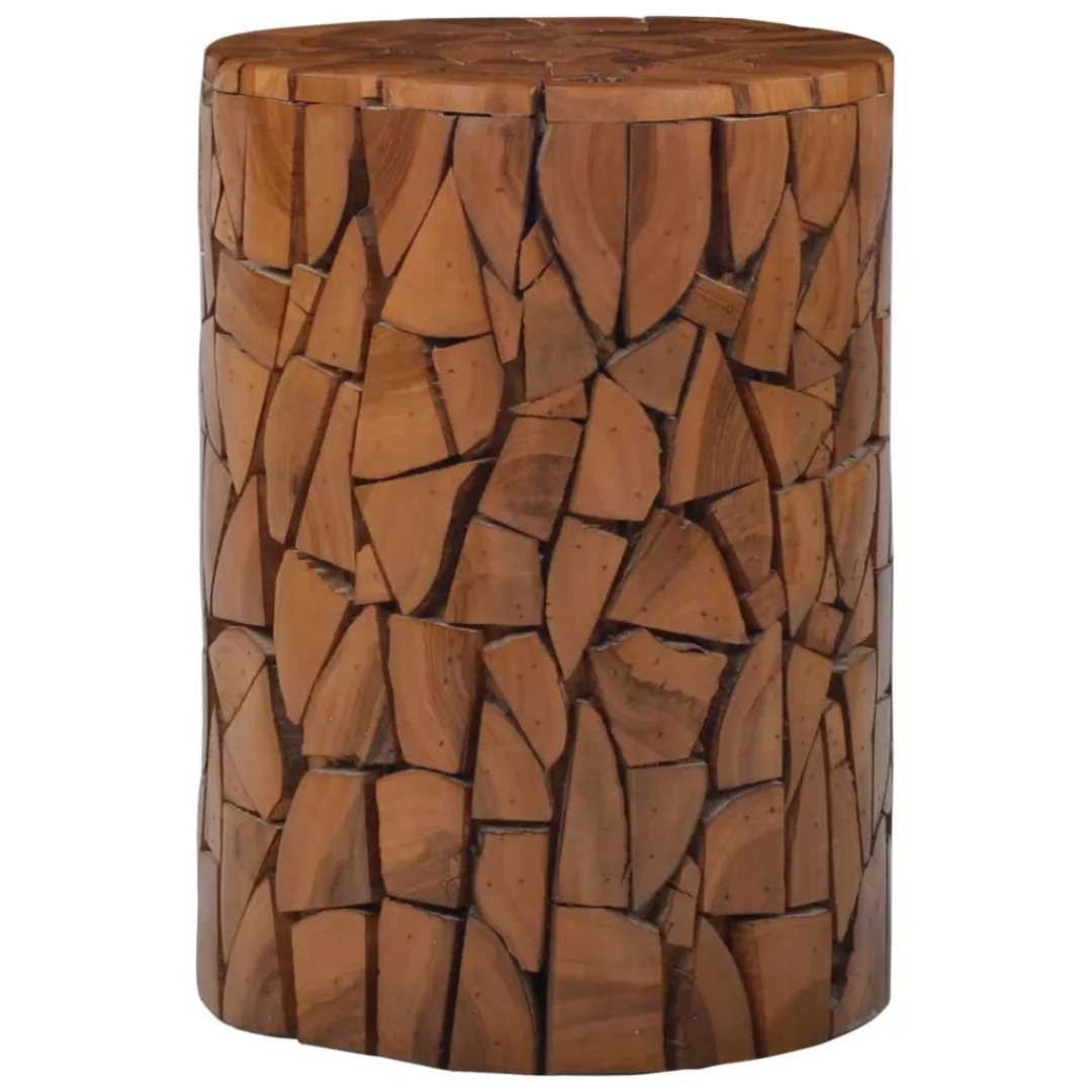 Mosaik Hocker Braun Massivholz Teak günstig online kaufen