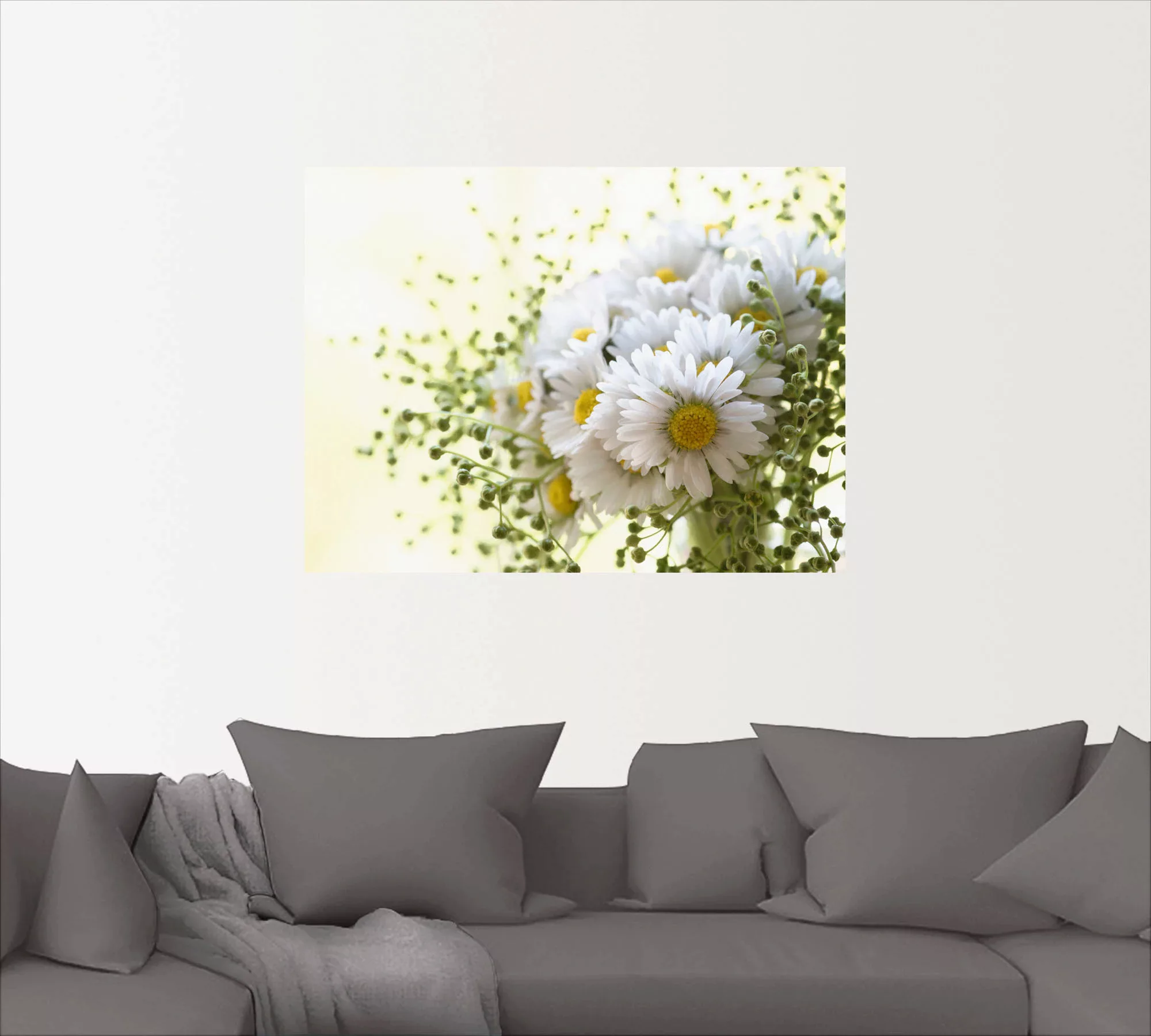 Artland Wandbild "Gänseblümchen und Hofstaat", Blumen, (1 St.), als Leinwan günstig online kaufen