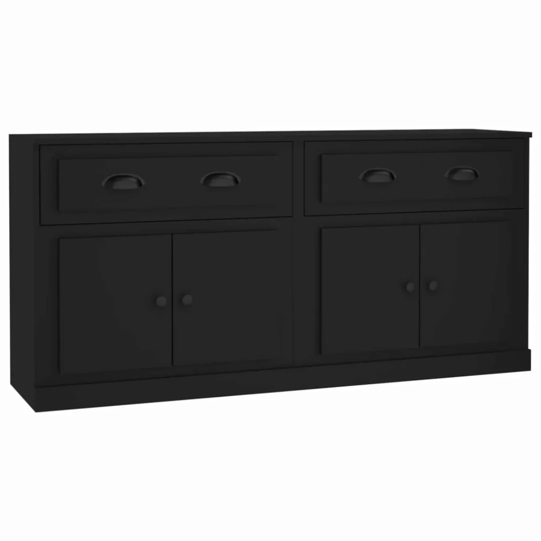 Vidaxl Sideboards 2 Stk. Schwarz Holzwerkstoff günstig online kaufen