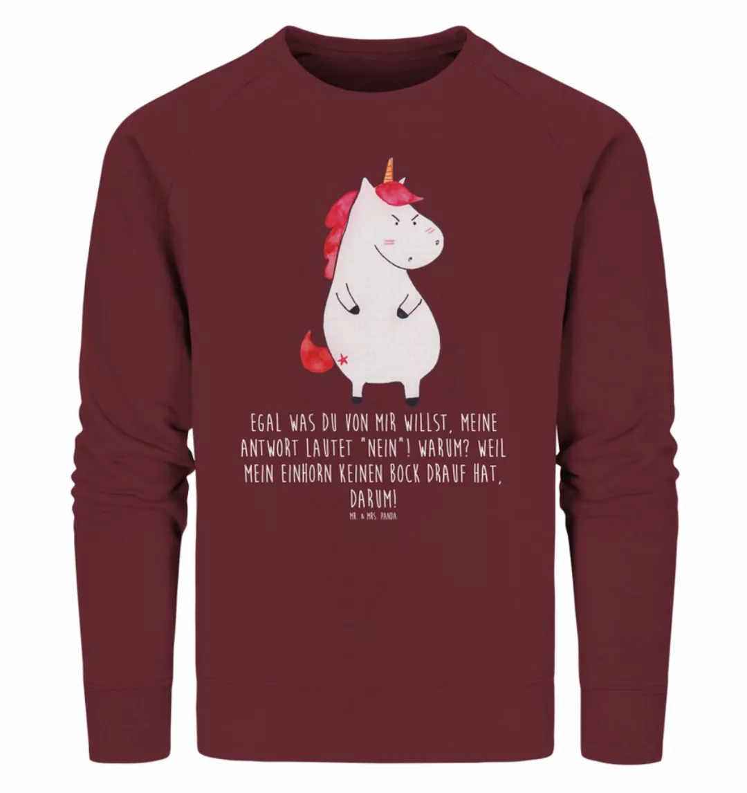 Mr. & Mrs. Panda Longpullover Größe XXL Einhorn Wut - Burgundy - Geschenk, günstig online kaufen