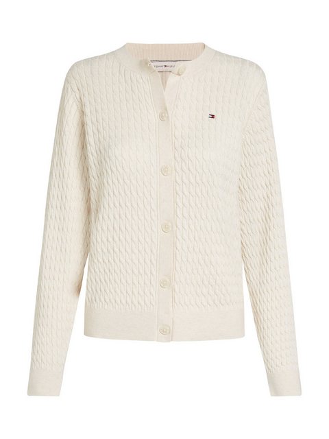 Tommy Hilfiger Strickjacke CO CABLE C-NK CARDIGAN mit Zopfstruktur günstig online kaufen