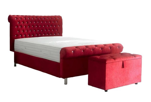 Xlmoebel Bett Doppelbett aus Leder im Chesterfield-Stil für luxuriöse Schla günstig online kaufen