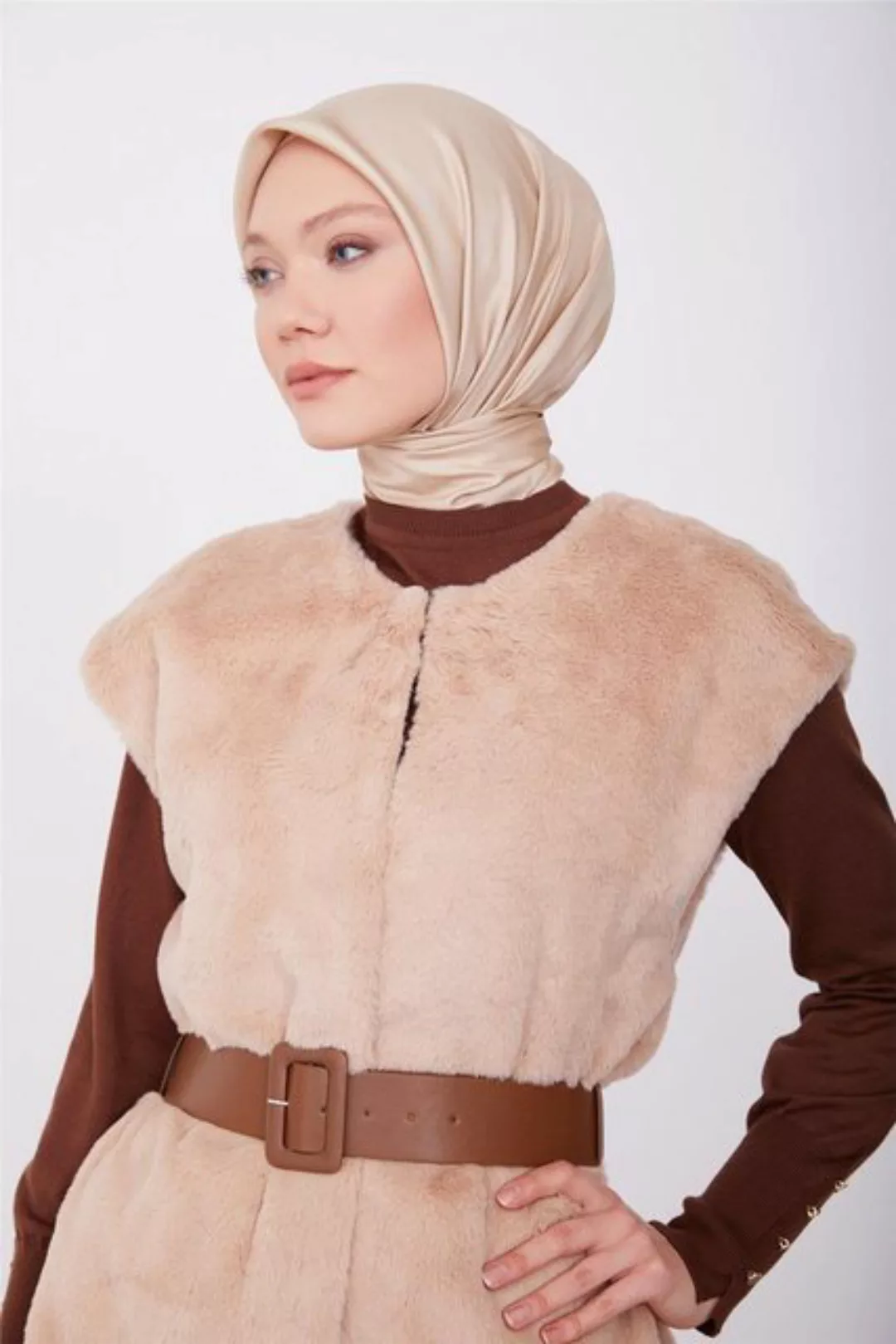 ARMİNE Longweste Armine Lange Weste Damen, Winter Faux Fur Jacke Damen mit günstig online kaufen