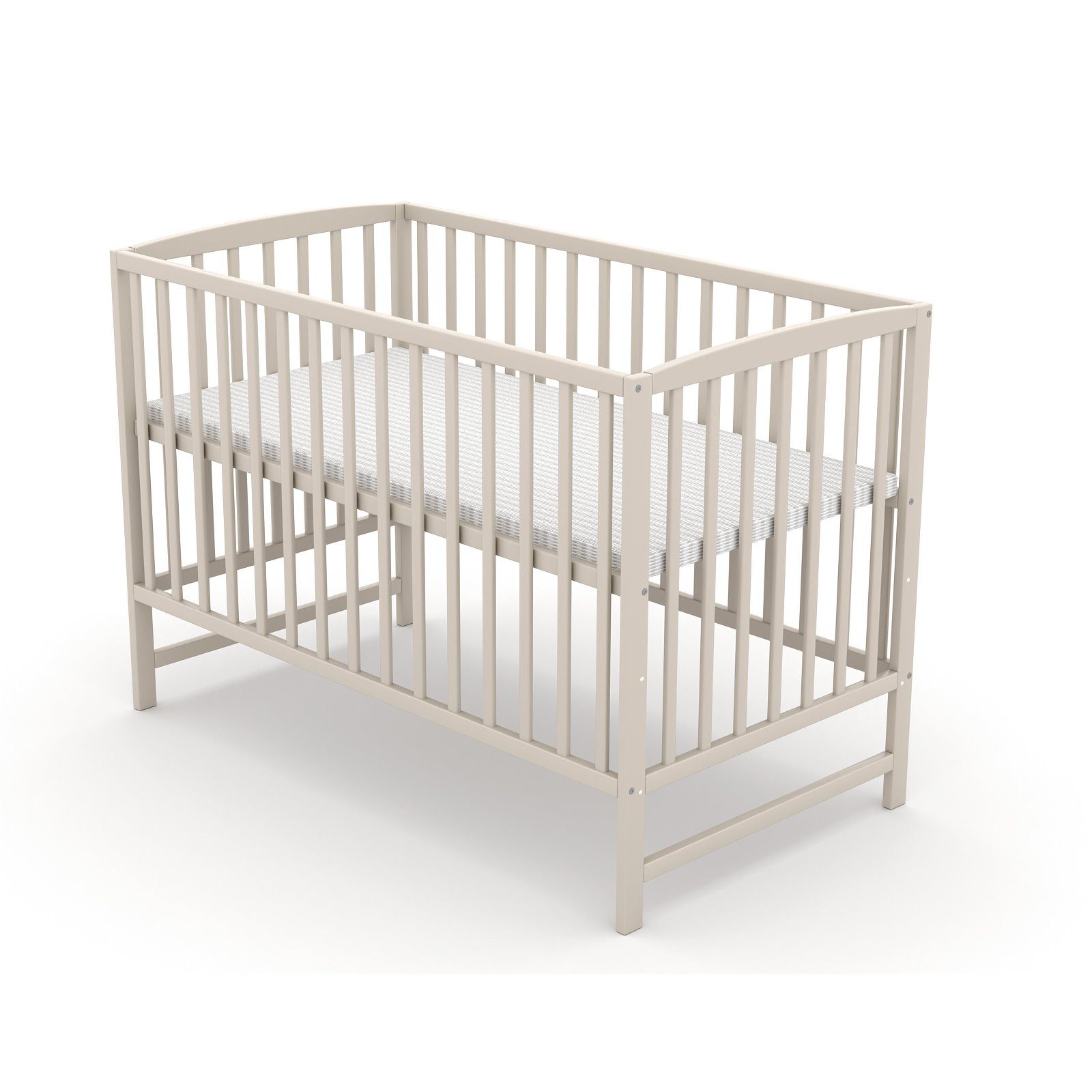 Baby-Delux Babybett Milo Taupe Schutzgitter, Kinderbett günstig online kaufen