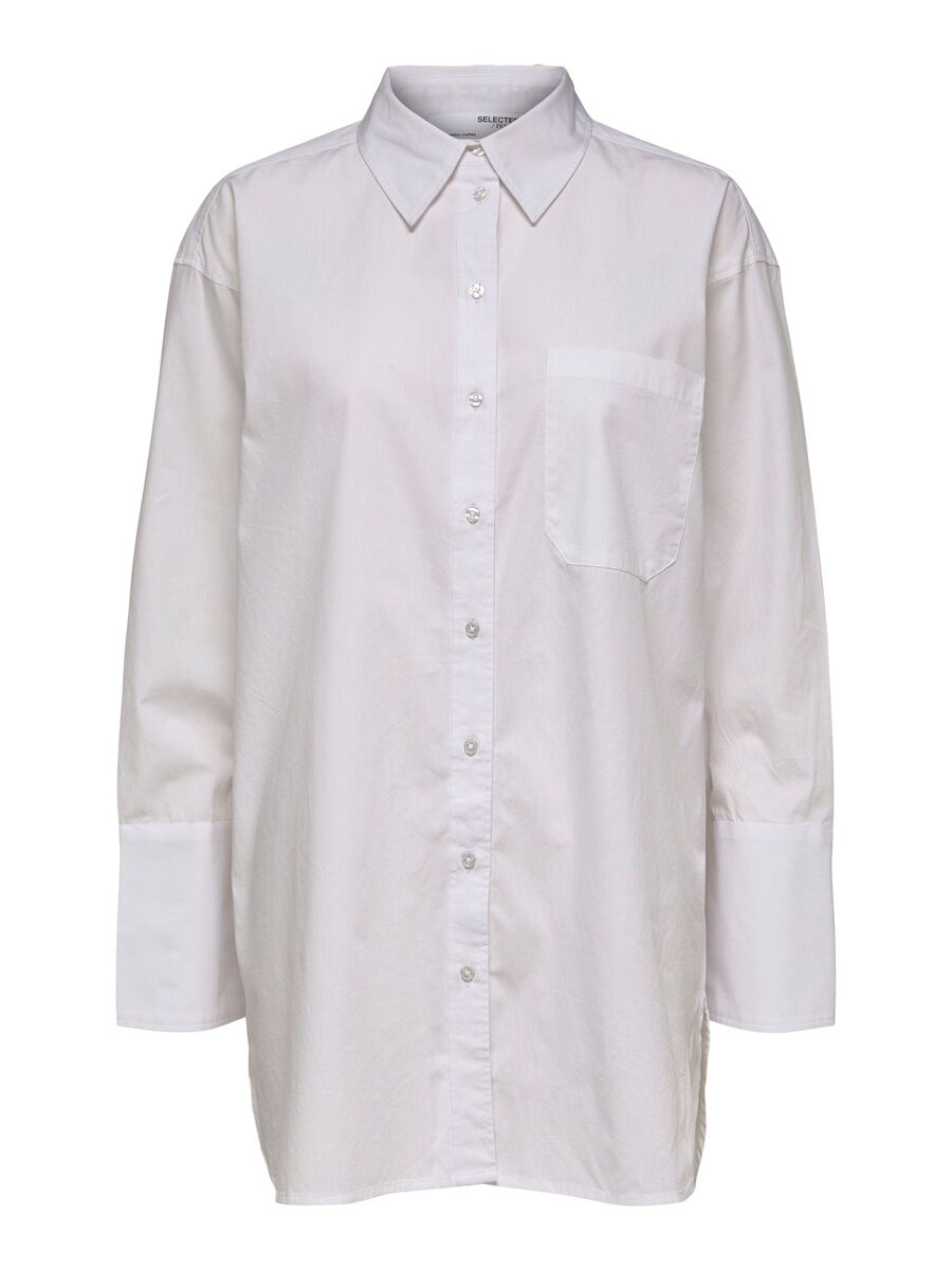 SELECTED Longline Hemd Damen White günstig online kaufen
