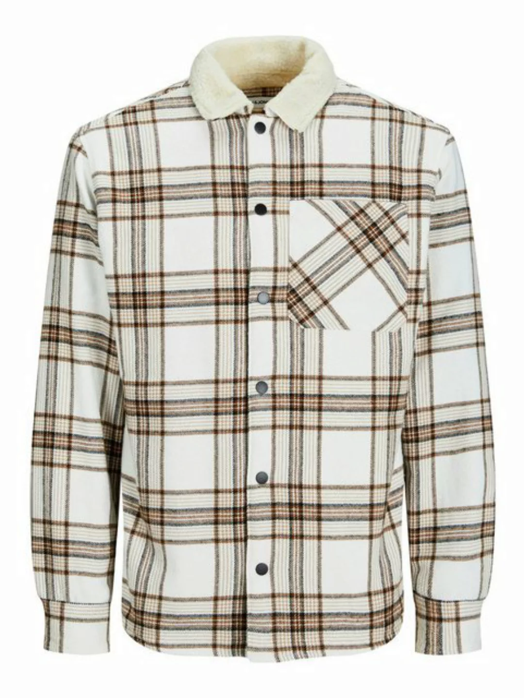 Jack & Jones Herren Freizeit Hemd JJZAC TEDDY PADDED OVERSHIRT Comfort Fit günstig online kaufen